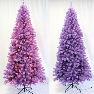 7.5 Pre-Lit Purple Christmas Tree